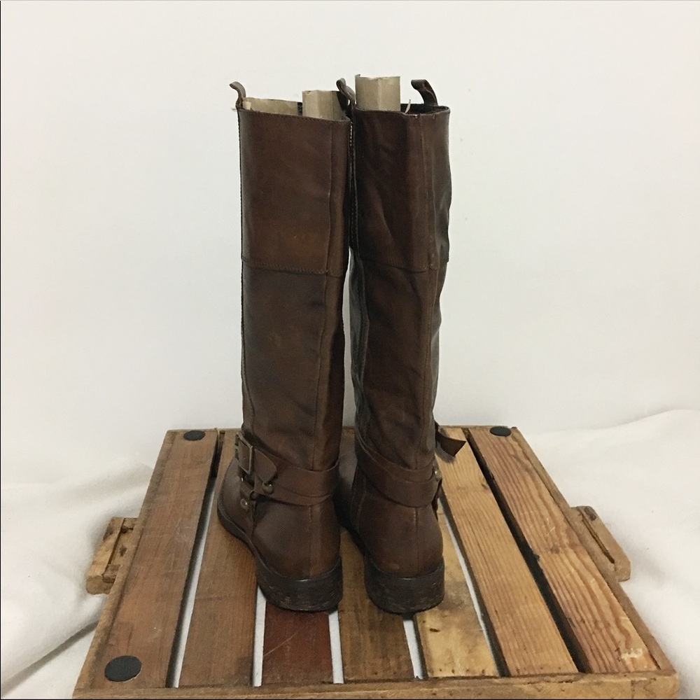 Vintage scene leather boots - Picture 2 of 10